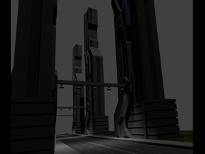 cyberpunk building Model 3D