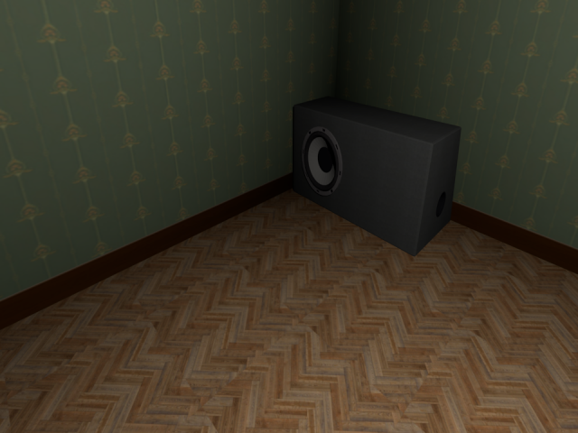 1300 watt subwoofer for cars 3D Модель .c4d .max .obj .3ds .fbx .stl .blend 