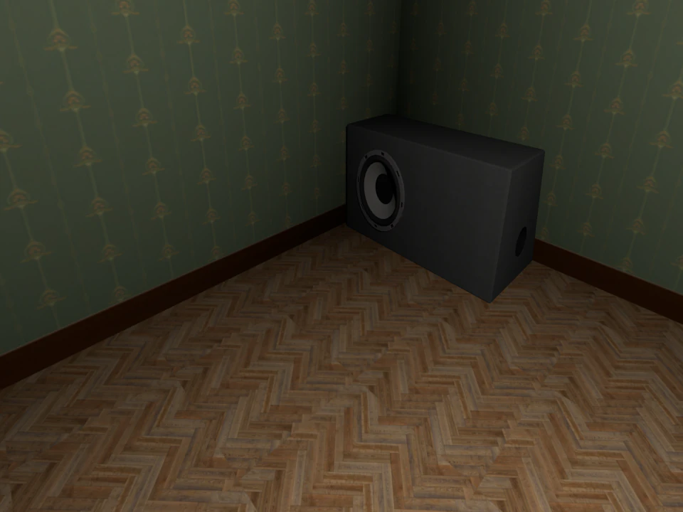 1300 watt subwoofer for cars 3D Model .c4d .max .obj .3ds .fbx .stl .blend 