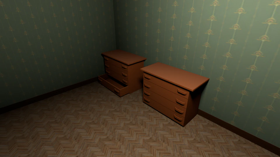 chest of drawers 3D Model .c4d .max .obj .3ds .fbx .stl .blend 