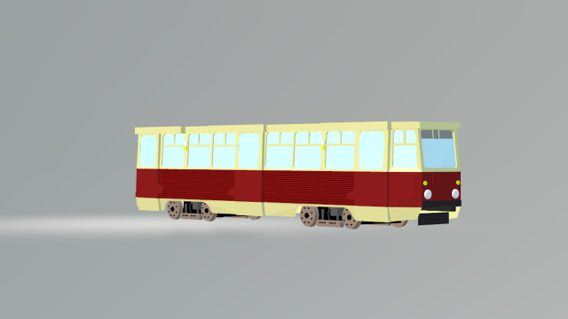 Tram KTM-5m 3D Модель .c4d .max .obj .3ds .fbx .stl .blend 