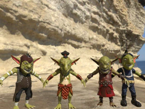 four goblins game-ready and animation-ready 3D Model