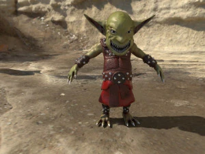 four goblins game-ready and animation-ready 3D Model