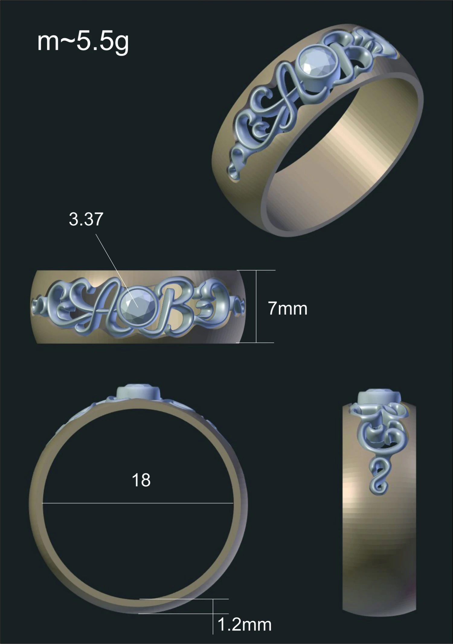women ring 3D Model .c4d .max .obj .3ds .fbx .stl .blend 