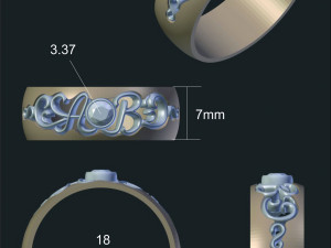 women ring 3Dモデル