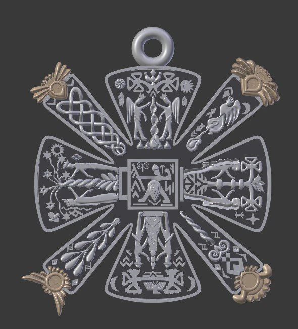 slavic amulet 3D Model .c4d .max .obj .3ds .fbx .stl .blend