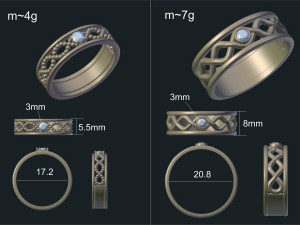 wedding rings 3D Model