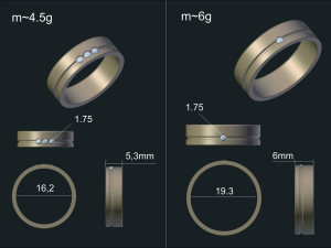 simple wedding rings 3D Модель