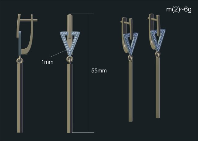 earrings Modelo 3D .c4d .max .obj .3ds .fbx .stl .blend 