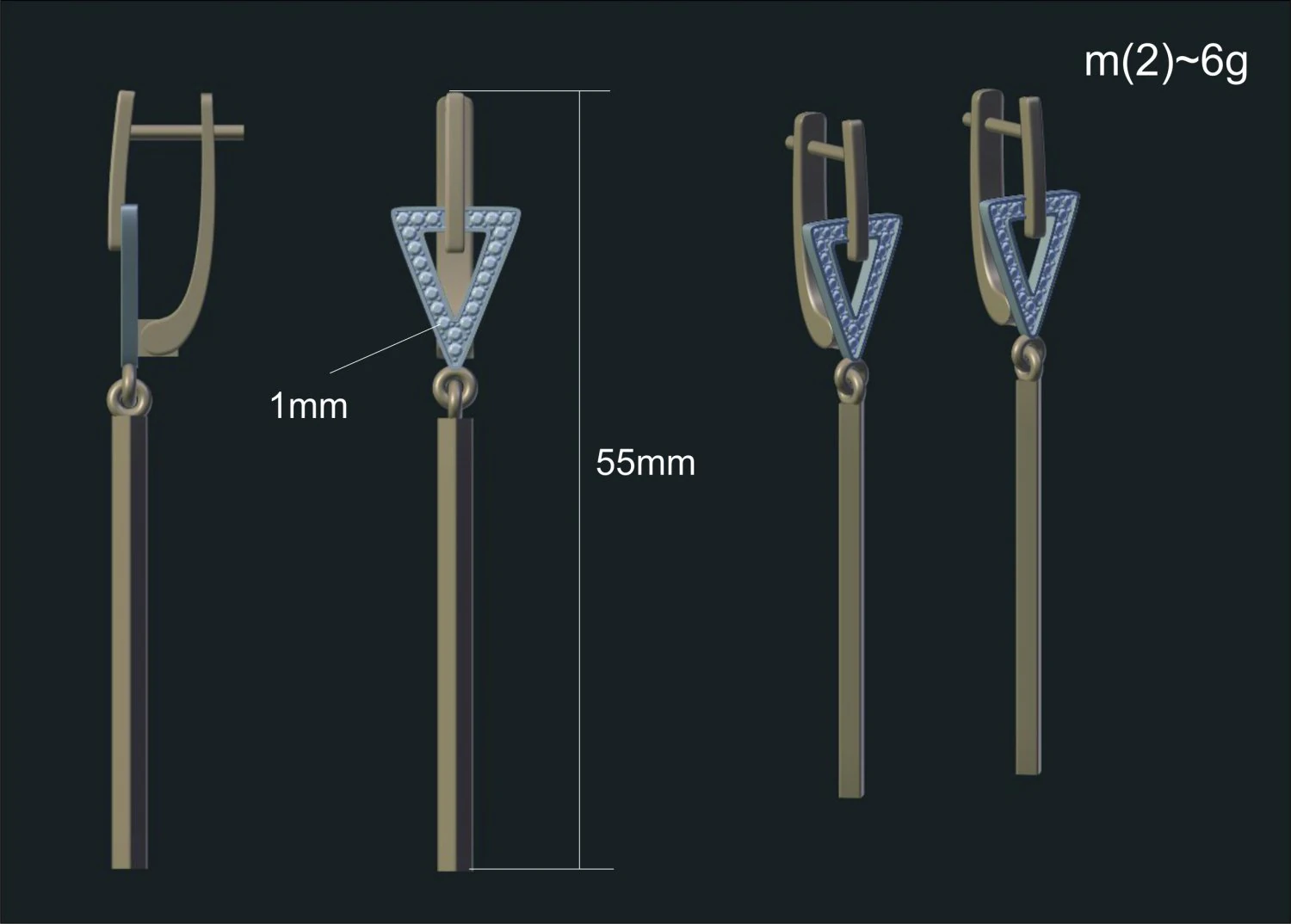 earrings 3D Model .c4d .max .obj .3ds .fbx .stl .blend 
