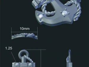 &acirc;ncora Modelo 3D