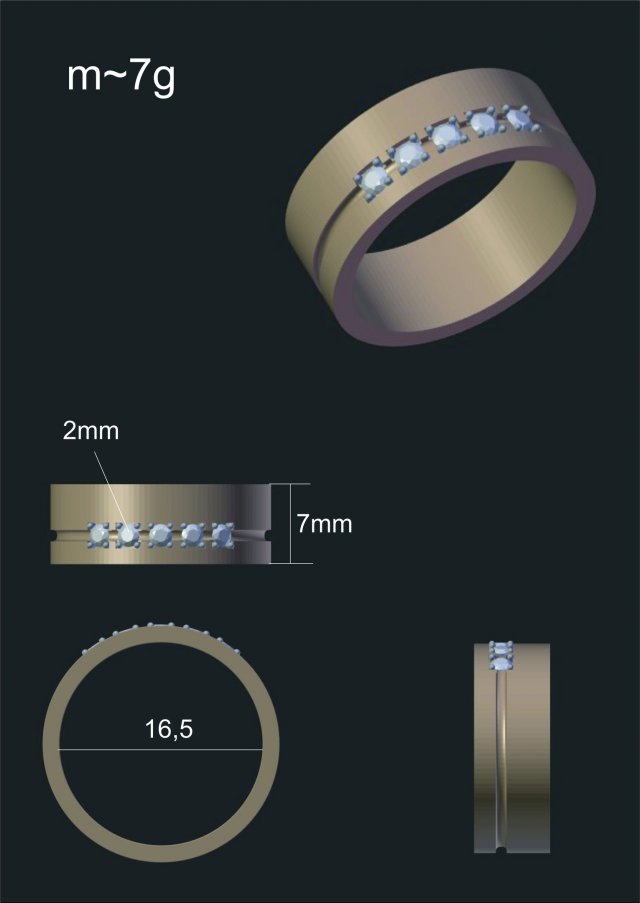 simple wedding ring 3D 模型 .c4d .max .obj .3ds .fbx .stl .blend
