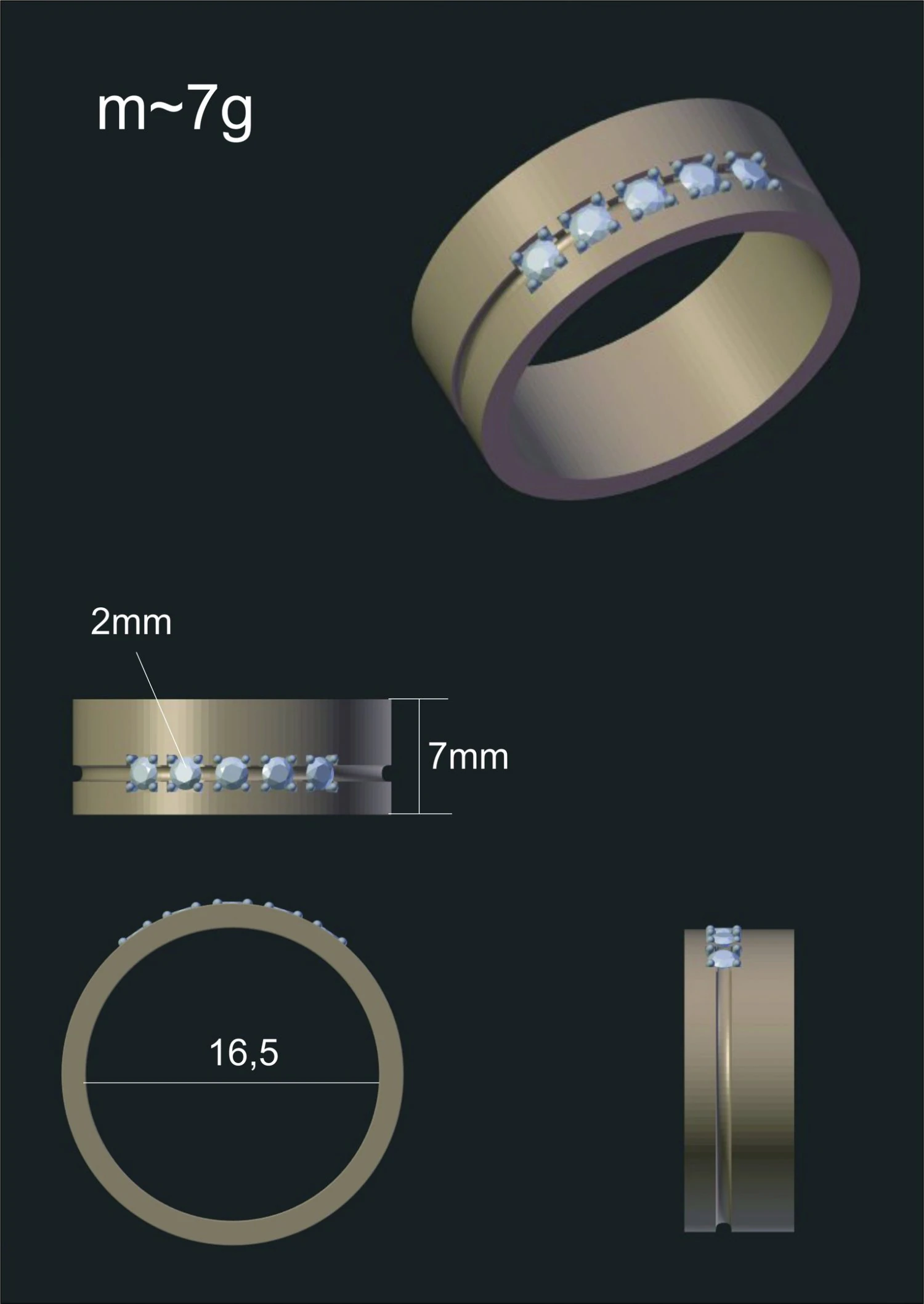 simple wedding ring 3D Model .c4d .max .obj .3ds .fbx .stl .blend 