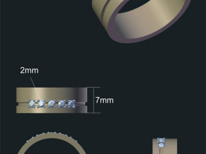 simple wedding ring 3D Model