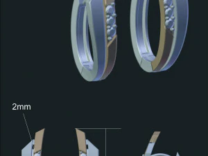 brincos vermelhos e brancos Modelo 3D