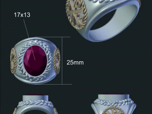 anel masculino Modelo 3D