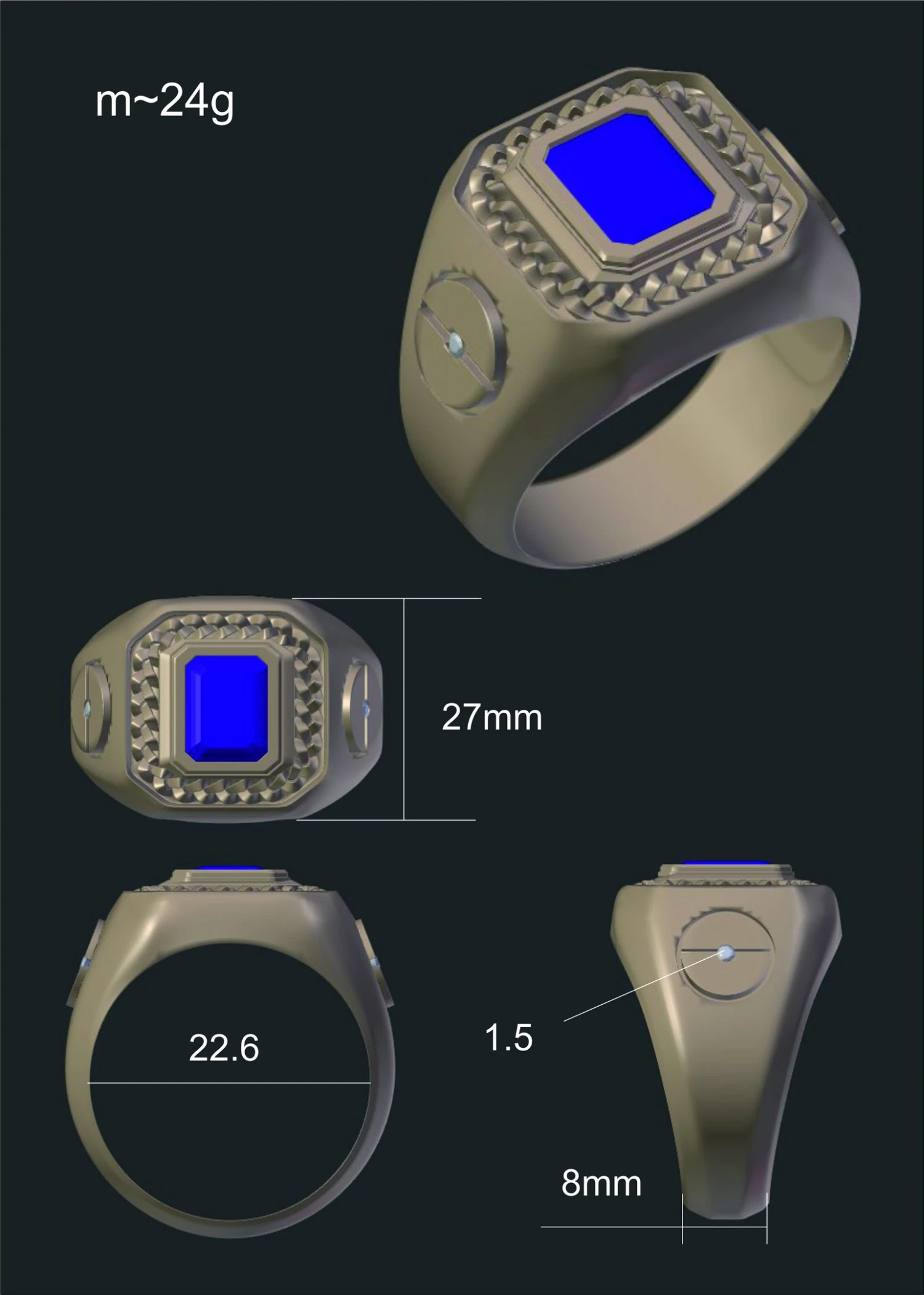 ring 3D Model .c4d .max .obj .3ds .fbx .stl .blend 