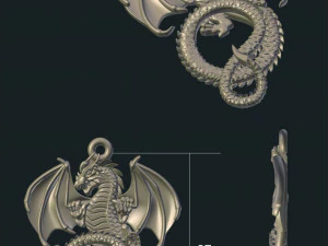 pingente de drag&atilde;o Modelo 3D