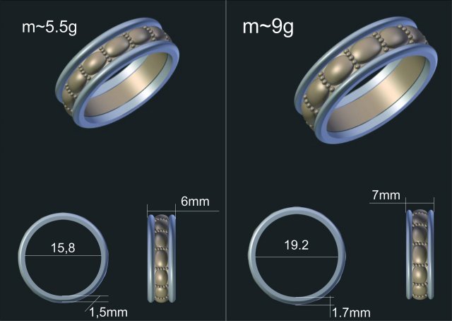 wedding rings Model 3D .c4d .max .obj .3ds .fbx .stl .blend 