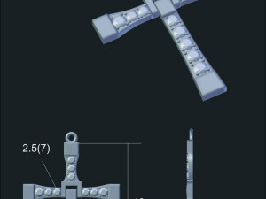 toretto silver cross 3D Model