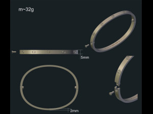 bracelet cart replica Modèle 3D