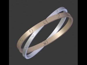 double cart bracelet 3Dモデル