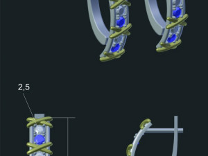 earrings tiffany 3D Модель