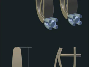 シンプルなイヤリング 3Dモデル