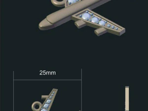 pingente de avi&atilde;o Modelo 3D
