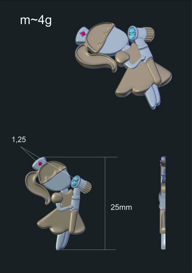 jewel nurse 3Dモデル .c4d .max .obj .3ds .fbx .stl .blend 