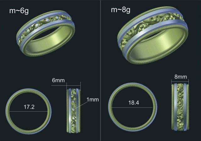 wedding rings Modello 3D .c4d .max .obj .3ds .fbx .stl .blend 