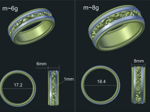 wedding rings 3D Model