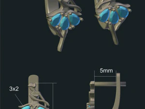 brincos de bailarina Modelo 3D