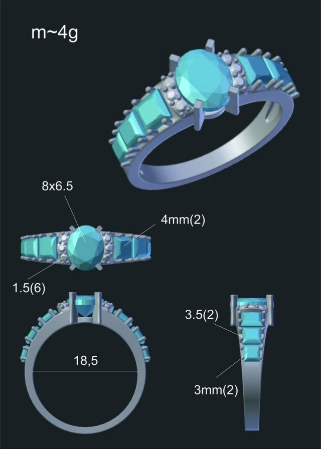 aqua ring 3D 모델 .c4d .max .obj .3ds .fbx .stl .blend 