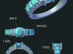 anel &aacute;gua Modelo 3D