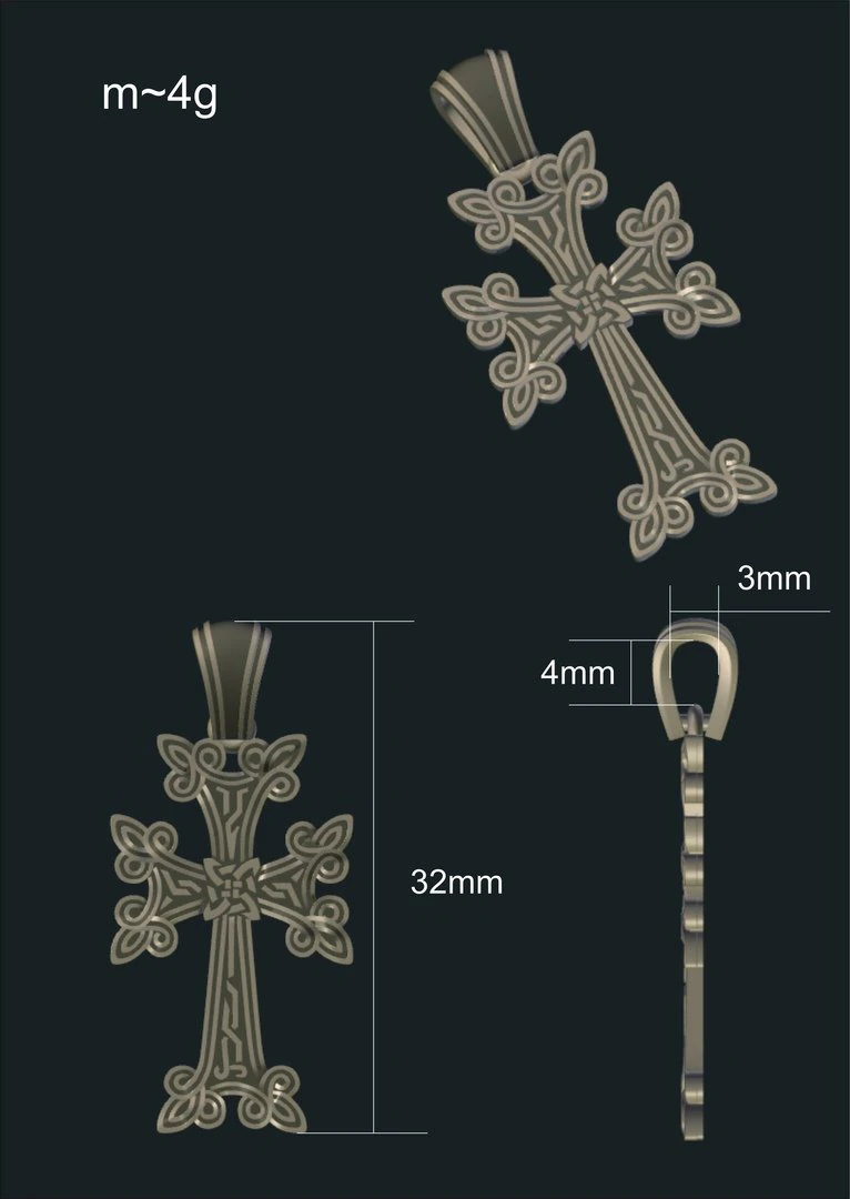 cross 3D Model .c4d .max .obj .3ds .fbx .stl .blend 