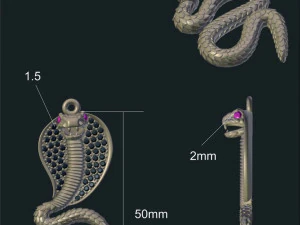 pingente de cobra Modelo 3D