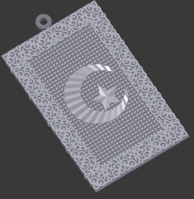 muslim pendant 3D Model .c4d .max .obj .3ds .fbx .stl .blend 