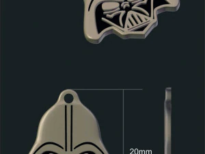 colgante de dardo vader Modelo 3D