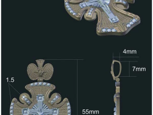 Cruz com jesus Modelo 3D