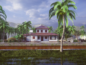 kerala village 3D 모델