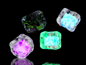 neon ice cube and blackberries 3D Model