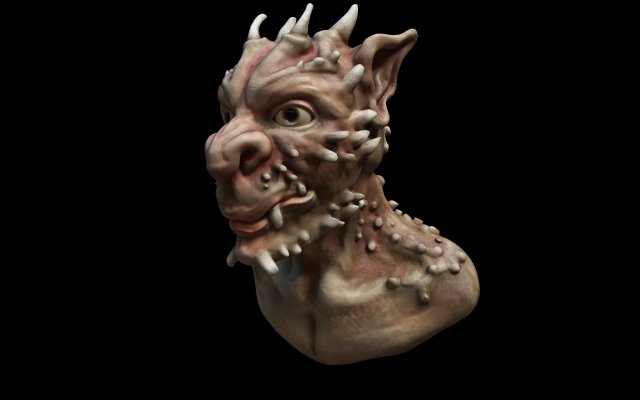 deamon head 1 3D Принт Модель .c4d .max .obj .3ds .fbx .stl .blend 