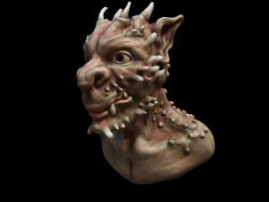 राक्षस सिर 1 3D प्रिंट मॉडल