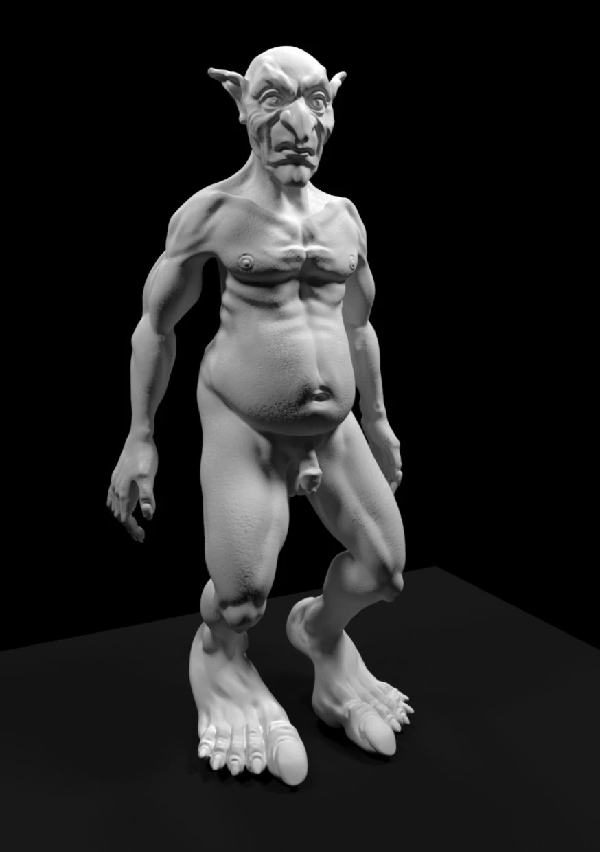 goblin 3D Print Model .c4d .max .obj .3ds .fbx .stl .blend