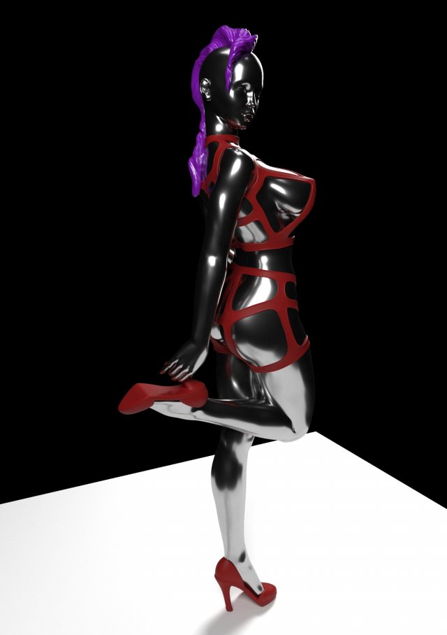 erotic female figure 3D Print Model .c4d .max .obj .3ds .fbx .stl .blend 