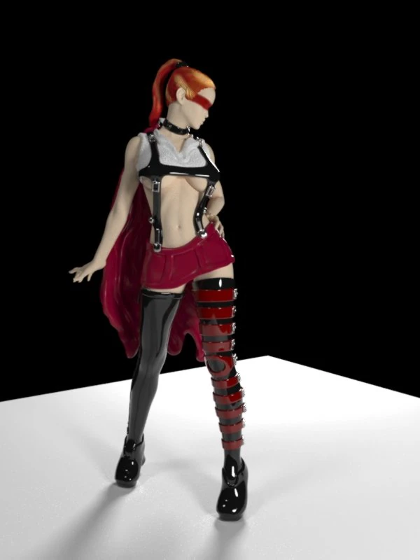 super red riding hood 3D Print Model .c4d .max .obj .3ds .fbx .stl .blend 