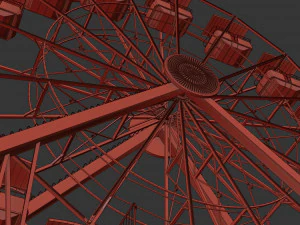 ferris wheel animated 3D Model