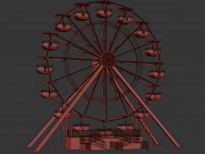 ferris wheel animated 3D Model