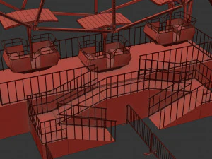 ferris wheel animated 3D Model